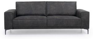 Antracytowa sofa z imitacji skóry 224 cm Copenhagen – Scandic