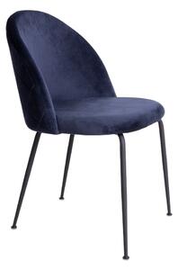 Zestaw 2 niebieskich krzeseł z czarnymi nogami House Nordic Geneve