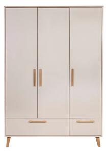 Kremowo-naturalna szafa dziecięca w dekorze dębu 138x200x55 cm Jil – Roba