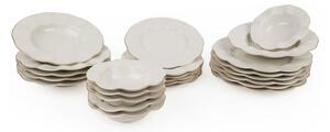 24-częściowy zestaw talerzy z porcelany Kutahya Waves