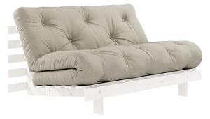 Sofa rozkładana z lnianym pokryciem Karup Design Roots White/Linen