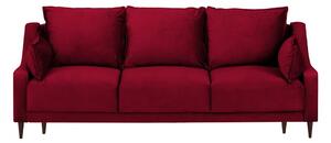 Czerwona rozkładana sofa ze schowkiem Mazzini Sofas Freesia, 215 cm