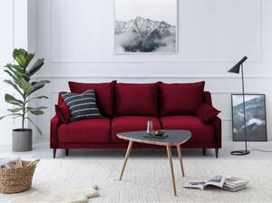 Czerwona rozkładana sofa ze schowkiem Mazzini Sofas Freesia, 215 cm