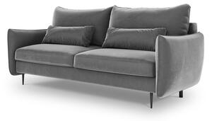 Jasnoszara sofa rozkładana ze schowkiem Cosmopolitan Design Vermont