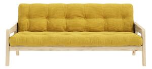 Sofa rozkładana ze sztruksową tapicerką Karup Design Grab Raw/Honey
