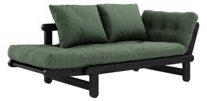Sofa rozkładana z zielonym obiciem Karup Design Beat Black/Olive Green
