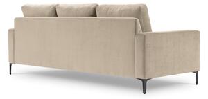 Beżowa aksamitna sofa Kooko Home Harmony, 220 cm