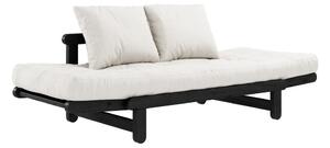 Sofa rozkładana z jasnobeżowym pokryciem Karup Design Beat Black/Natural