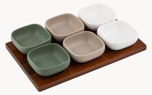 Komplet miseczek z porcelany z tacą Essentials, 7 elem