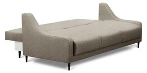 Jasnobrązowa rozkładana sofa ze schowkiem Mazzini Sofas Ancolie, 215 cm