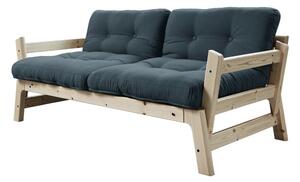 Sofa rozkładana z niebieskozielonym pokryciem Karup Design Step Natural/Petrol Blue