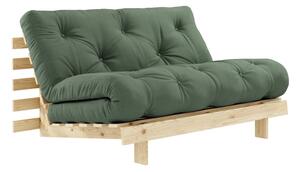 Sofa rozkładana z zielonym obiciem Karup Design Roots Raw/Olive Green