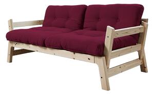 Sofa rozkładana Karup Design Step Natural Clear/Light Bordeaux