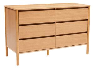 Komoda Blair z 6 szufladami (CD01) naturalny dąb 120 cm