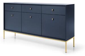 Komoda Mono granatowa z szufladami (MKSZ154), navy/gold