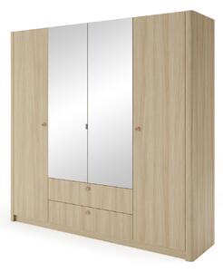 Duża szafka czterodrzwiowa z lustrem i szufladami Viki A 213 4D2S