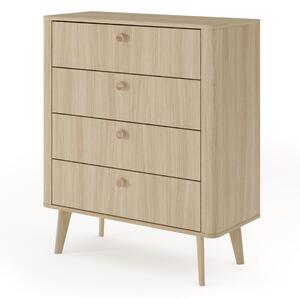 Wysoka komoda do sypialni z szufladami Viki B 88 4S