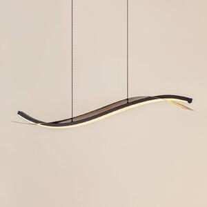 Lampa wisząca Alevia Lucande, możliwość ściemniania, mosiężny / złoty, salon / jadalnia, metal, design