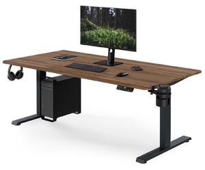 Duże biurko sit-stand do pracy Aria 160×80 cm, orzech/antracyt