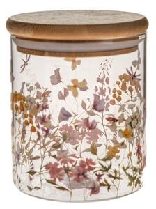 Szklany pojemnik na żywność Flowers – Dakls