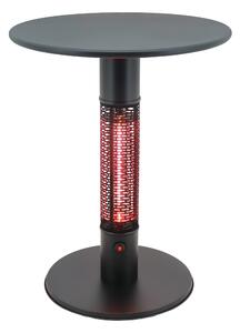 Ogrzewany stół tarasowy z promiennikiem podczerwieni, 1500 W, Ø 600 mm, czarny