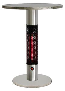 Ogrzewany stół tarasowy z promiennikiem podczerwieni, 1500 W, Ø 600 mm, nierdzewny