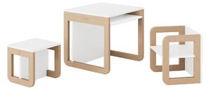 Møb 9w1 – Drewniany modułowy mebel Montessori dla dzieci 1–6 lat | Biały