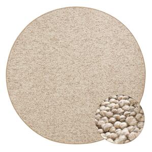 Jasnobrązowy okrągły dywan ø 200 cm Wolly – BT Carpet