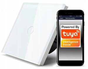 Włącznik Dotykowy WiFi TUYA 1obw. biały #z N/bez N