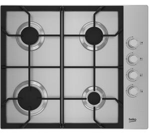 Płyta gazowa BEKO b100 HIBG64122SX Wysokowydajne palniki Żeliwne ruszty