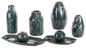 Wazon EUROFIRANY Teo 12 x 20 cm Turkusowy