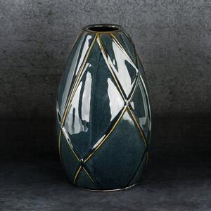Wazon EUROFIRANY Teo 12 x 20 cm Turkusowy