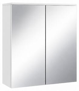 Badplaats Szafka z Lustrem Toledo 60 x 20 x 60 cm - Biały Mat - Słupek Łazienkowy