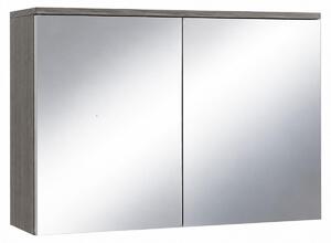 Badplaats Szafka z Lustrem Toledo 80 x 20 x 60 cm - Szary Dąb - Słupek Łazienkowy