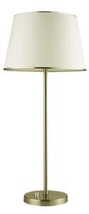 Złota lampa stołowa Ibis - biały abażur, elegancka