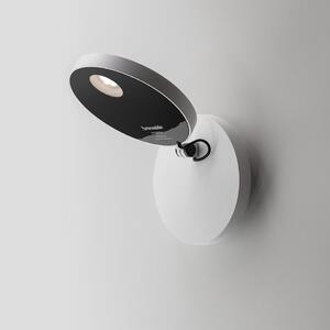 Biały kinkiet Demetra Faretto Parete - LED, z włącznikiem, ściemniacz