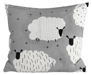 Poszewka na poduszkę z polibawełny SHEEP POLY 45x45 cm, szara
