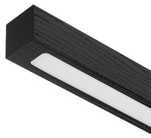 Czarna lampa wisząca LED 115cm z drewna jesionowego L115KB-4K-SCHWARZ