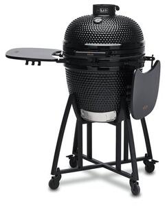 Grill ogrodowy ceramiczny węglowy KOLER Kamado EG21 Zamykany, okrągły, półki boczne, termometr, kółka