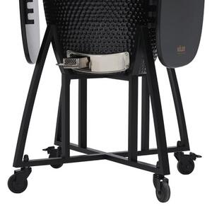 Grill ogrodowy ceramiczny węglowy KOLER Kamado EG21 Zamykany, okrągły, półki boczne, termometr, kółka
