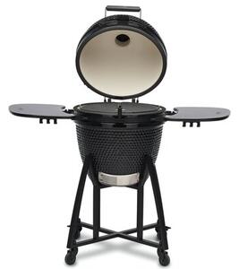 Grill ogrodowy ceramiczny węglowy KOLER Kamado EG21 Zamykany, okrągły, półki boczne, termometr, kółka