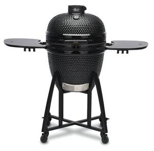 Grill ogrodowy ceramiczny węglowy KOLER Kamado EG21 Zamykany, okrągły, półki boczne, termometr, kółka