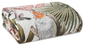 Narzuta EUROFIRANY Parrot 170 x 210 cm Zielono-rÃ³Å¼owy