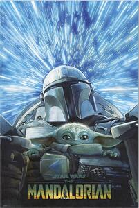 Plakat, Obraz Star Wars The Mandalorian - Hyperspace, (61 x 91.5 cm)