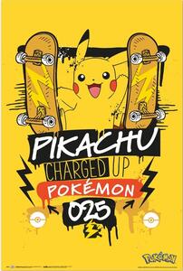 Plakat, Obraz Pokemon - Pikachu Charged, (61 x 91.5 cm)