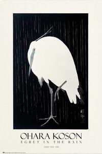 Plakat, Obraz Ohara Koson - Egret in the Rain, (61 x 91.5 cm)