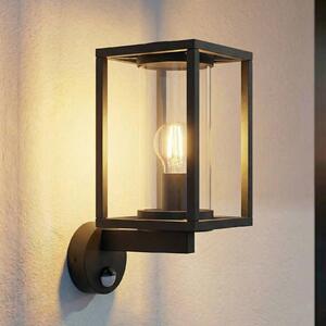 Lampa zewnętrzna z czujnikiem ruchu Ferda Lucande, możliwość ściemniania, czarny, aluminium, nowoczesny