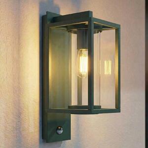 Lampa zewnętrzna z czujnikiem ruchu Ferda Lucande, możliwość ściemniania, zielony, aluminium, nowoczesny