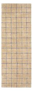 Wełniany chodnik tkany ręcznie w bursztynowym kolorze 80x230 cm Mosaic Amber – Lorena Canals