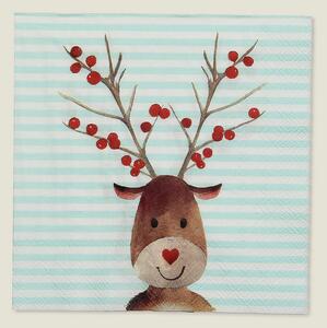 Serwetki świąteczne Reindeer Stripes 20 szt